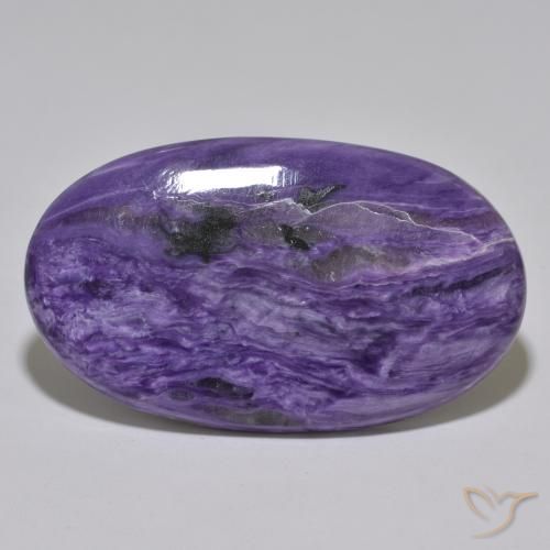 56.50ct Natürlicher Mittelviolett Charoit, Oval, Lichtundurchlässig