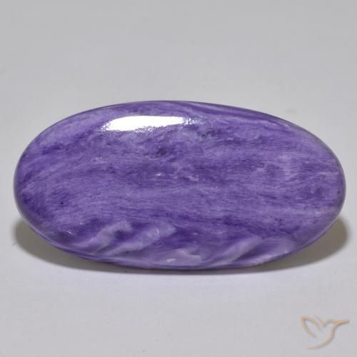 30.82ct Natürlicher Heller Samt Lila Violet Charoit, Oval, Lichtundurchlässig