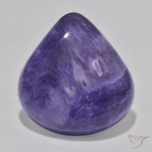 12,93 ctw natürlicher violetter Charoit, Birnenform, Lichtundurchlässig