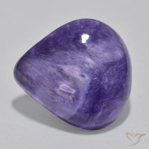 12,93 ctw natürlicher violetter Charoit, Birnenform, Lichtundurchlässig