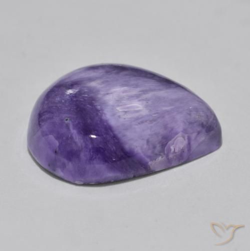 12,93 ctw natürlicher violetter Charoit, Birnenform, Lichtundurchlässig