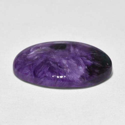 6,19 ctw natürlicher violetter Charoit, Oval Schliff, Lichtundurchlässig