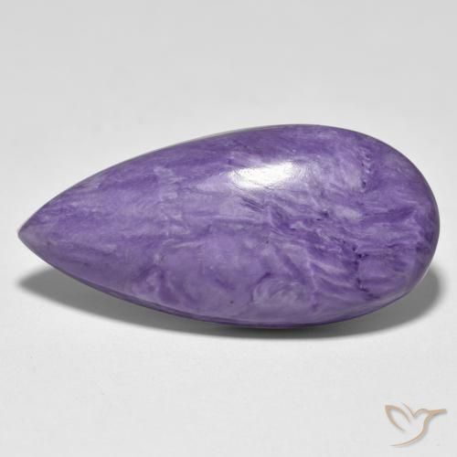 25.23ct Natürlicher Hellviolettes Violett Charoit, Birnenform, Lichtundurchlässig