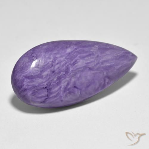9,17 ctw natürlicher Hellviolettes Violett Charoit, Birnenform, Lichtundurchlässig
