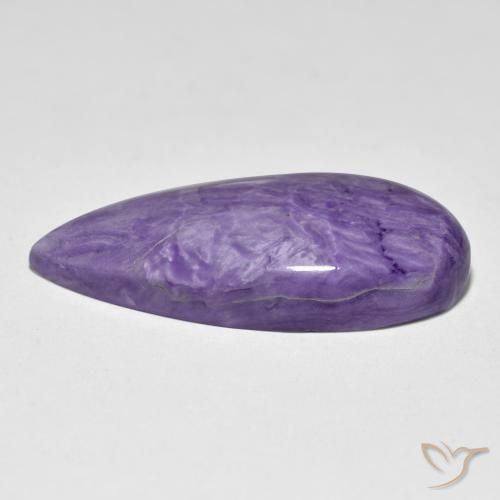 9,17 ctw natürlicher Hellviolettes Violett Charoit, Birnenform, Lichtundurchlässig