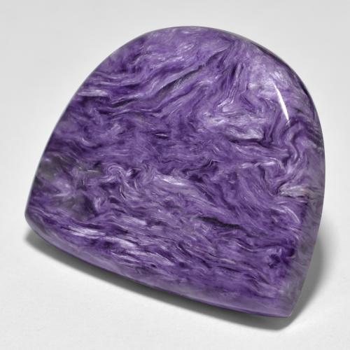 35,16 ctw natürlicher violetter Charoit, Fantasieschliff, Lichtundurchlässig