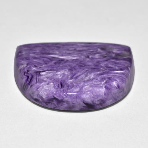 35,16 ctw natürlicher violetter Charoit, Fantasieschliff, Lichtundurchlässig