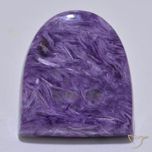30,39 ctw natürlicher violetter Charoit, Fantasieschliff, Lichtundurchlässig