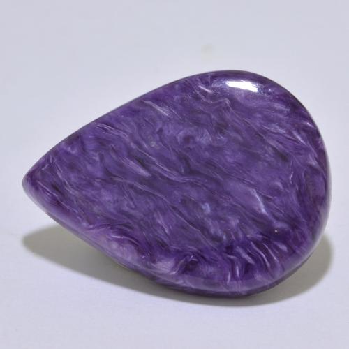 15,17 ctw natürlicher violetter Charoit, Birnenform, Lichtundurchlässig