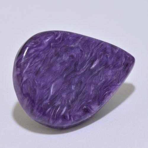 15,17 ctw natürlicher violetter Charoit, Birnenform, Lichtundurchlässig