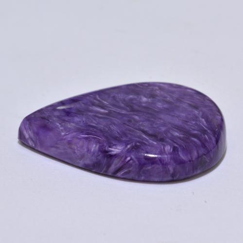 15,17 ctw natürlicher violetter Charoit, Birnenform, Lichtundurchlässig
