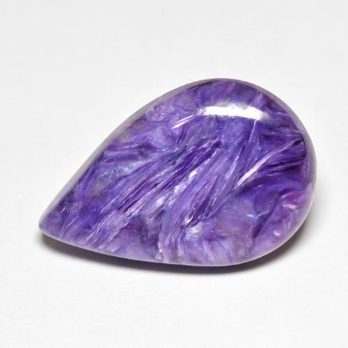 9,13 ctw natürlicher violetter Charoit, Birnenform, Lichtundurchlässig