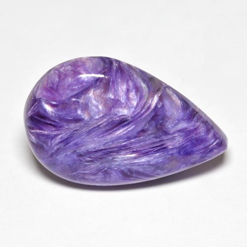 9,13 ctw natürlicher violetter Charoit, Birnenform, Lichtundurchlässig