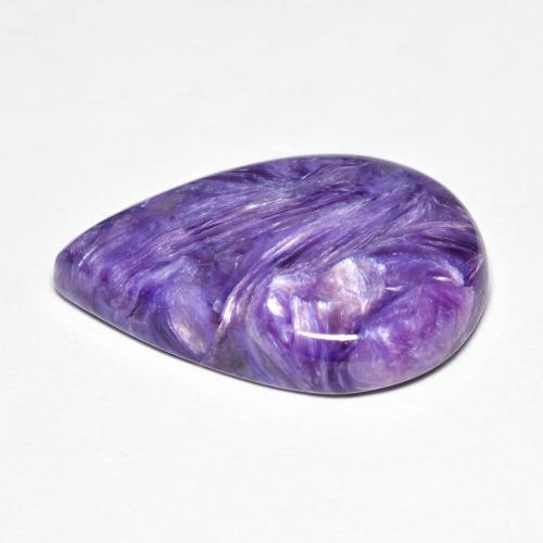 9,13 ctw natürlicher violetter Charoit, Birnenform, Lichtundurchlässig