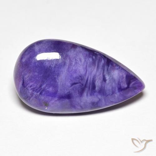 9,17 ctw natürlicher Medium Dark-Violet Charoit, Birnenform, Lichtundurchlässig