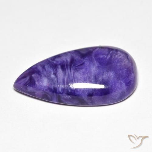 9,17 ctw natürlicher Medium Dark-Violet Charoit, Birnenform, Lichtundurchlässig