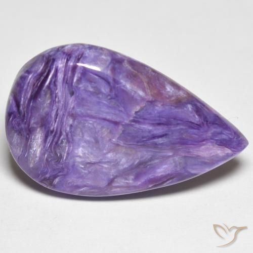 12.72ct Natürlicher Mittelviolett Charoit, Birnenform, Lichtundurchlässig
