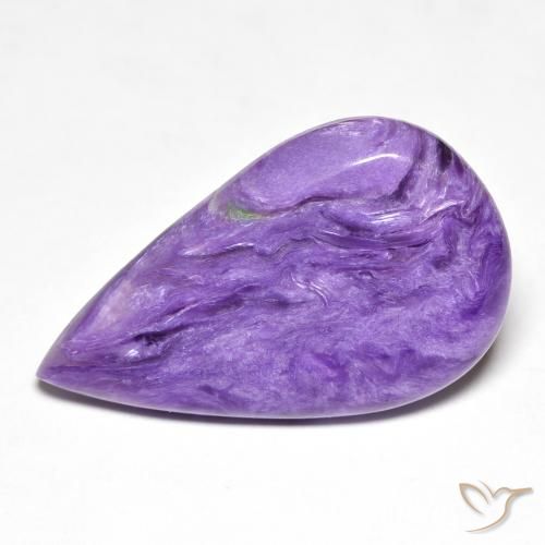 11.71ct Natürlicher Medium Dark-Violet Charoit, Birnenform, Lichtundurchlässig