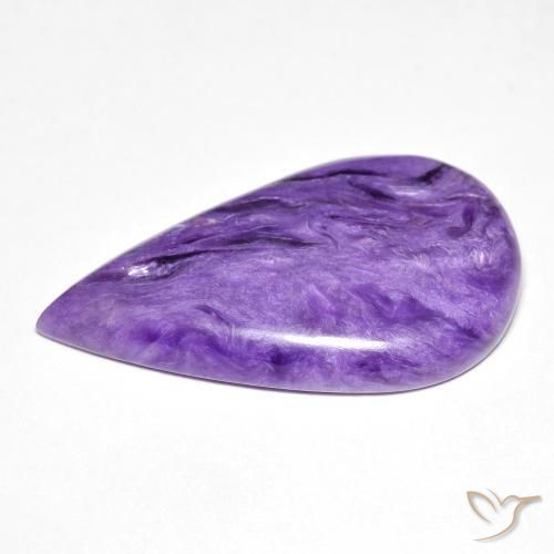 9,17 ctw natürlicher Medium Dark-Violet Charoit, Birnenform, Lichtundurchlässig