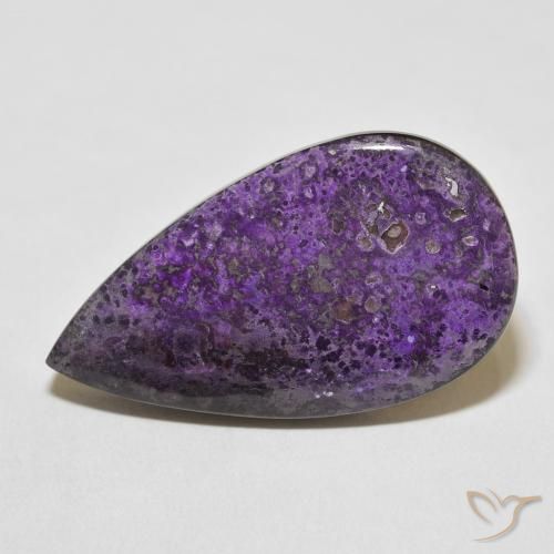 29.01ct Natürlicher Samt Lila Violett Charoit, Birnenform, Lichtundurchlässig