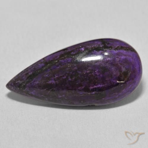 11.69ct Natürlicher Mittelviolett Charoit, Birnenform, Lichtundurchlässig