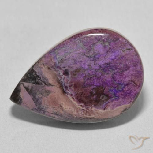 18.65ct Natürlicher Mittelviolett Charoit, Birnenform, Lichtundurchlässig