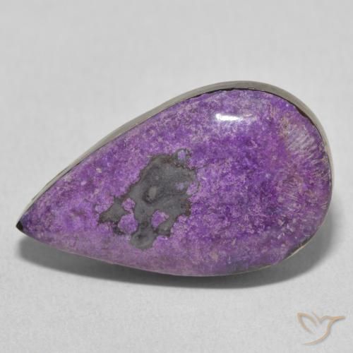 14.02ct Natürlicher tiefviolett Charoit, Birnenform, Lichtundurchlässig