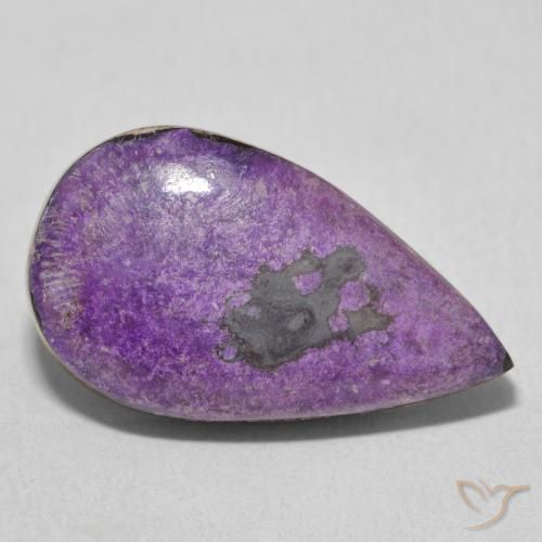 9,17 ctw natürlicher tiefviolett Charoit, Birnenform, Lichtundurchlässig