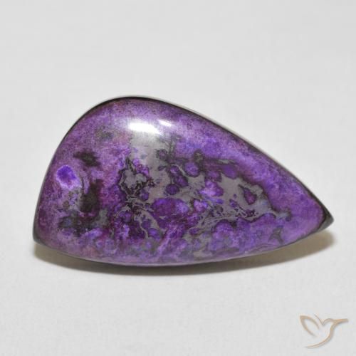 21.47ct Natürlicher tiefviolett Charoit, Birnenform, Lichtundurchlässig
