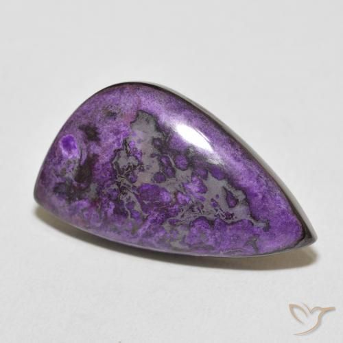 9,17 ctw natürlicher tiefviolett Charoit, Birnenform, Lichtundurchlässig