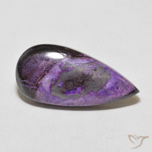 15.16ct Natürlicher Mitteltiefes Violett Charoit, Birnenform, Lichtundurchlässig