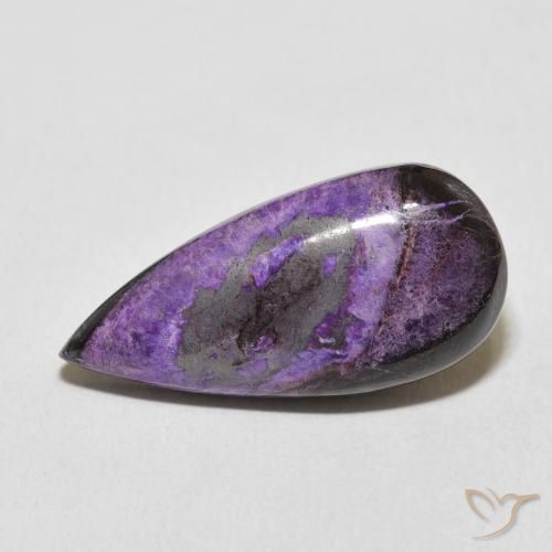 9,17 ctw natürlicher Mitteltiefes Violett Charoit, Birnenform, Lichtundurchlässig
