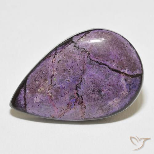 27.14ct Natürlicher Samt Lila Violett Charoit, Birnenform, Lichtundurchlässig