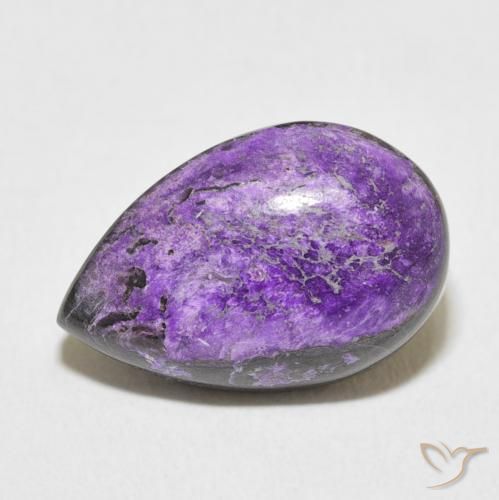 11.70ct Natürlicher tiefviolett Charoit, Birnenform, Lichtundurchlässig