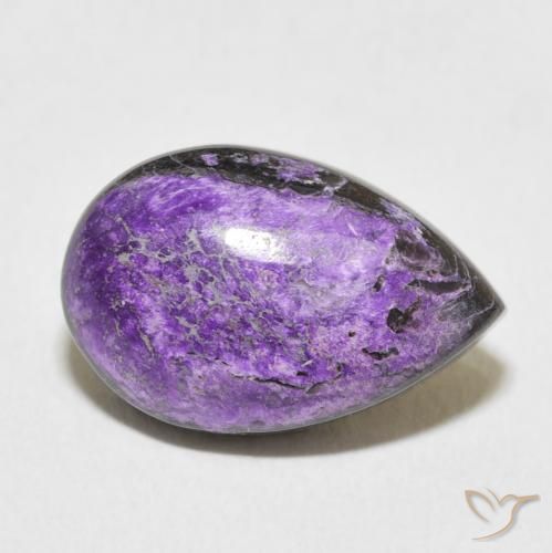 9,17 ctw natürlicher tiefviolett Charoit, Birnenform, Lichtundurchlässig