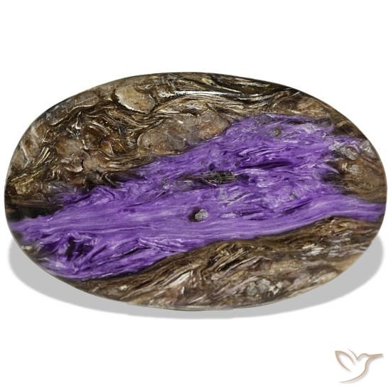 52,72 ctw natürlicher violetter Charoit, Birnenform, Lichtundurchlässig