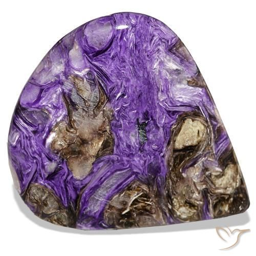 80,16 ctw natürlicher violetter Charoit, Birnenform, Lichtundurchlässig