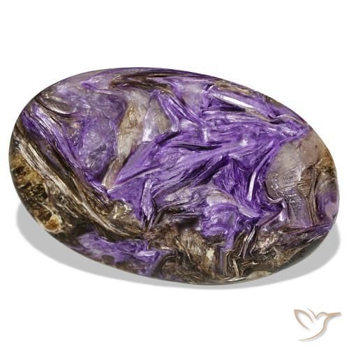 51,52 ctw natürlicher violetter Charoit, Oval Schliff, Lichtundurchlässig