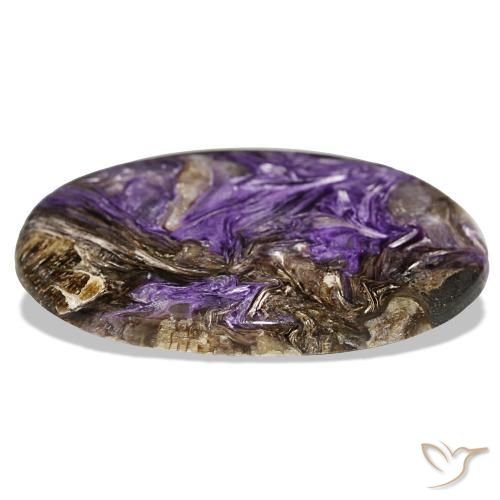 51,52 ctw natürlicher violetter Charoit, Oval Schliff, Lichtundurchlässig