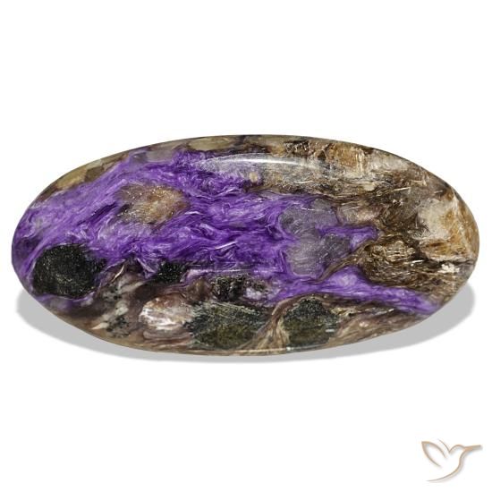 51.81ct Violetter Charoit, Oval, Lichtundurchlässig