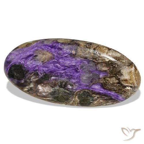 51,81 ctw natürlicher violetter Charoit, Oval Schliff, Lichtundurchlässig