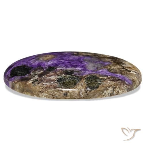 51,81 ctw natürlicher violetter Charoit, Oval Schliff, Lichtundurchlässig