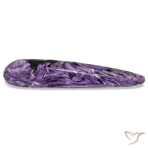 12,66 ctw natürlicher violetter Charoit, Birnenform, Lichtundurchlässig
