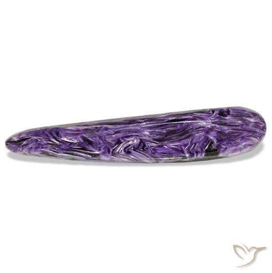 12,66 ctw natürlicher violetter Charoit, Birnenform, Lichtundurchlässig