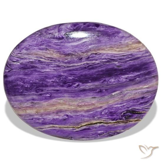 37,34 ctw natürlicher violetter Charoit, Oval Schliff, Lichtundurchlässig