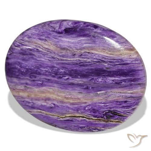 37,34 ctw natürlicher violetter Charoit, Oval Schliff, Lichtundurchlässig