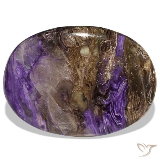51,30 ctw natürlicher violetter Charoit, Oval Schliff, Lichtundurchlässig