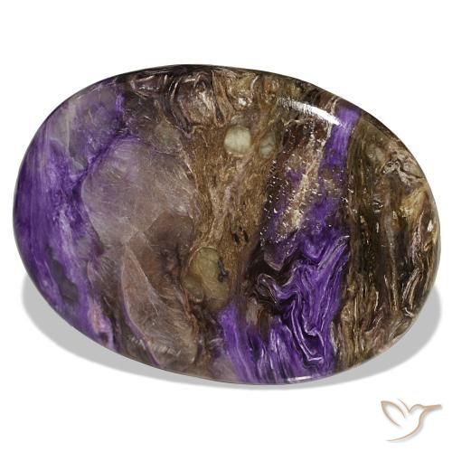 51,30 ctw natürlicher violetter Charoit, Oval Schliff, Lichtundurchlässig