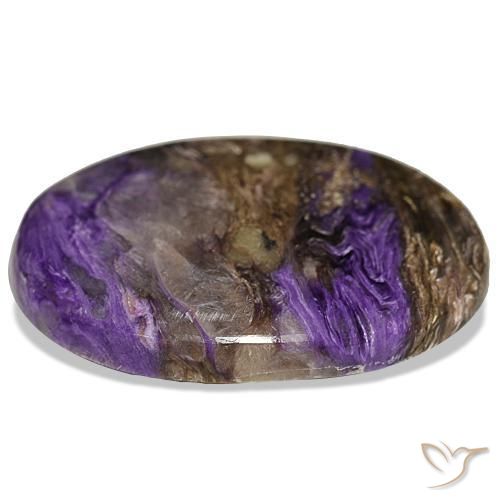 51,30 ctw natürlicher violetter Charoit, Oval Schliff, Lichtundurchlässig