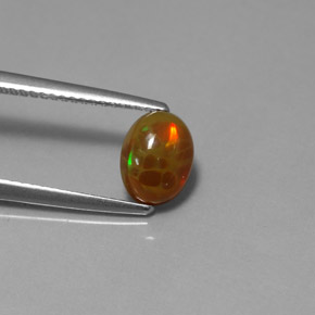 0,95 ctw natürlicher mehrfarbiger Schokoladenopal, Transparent, Transparent / Lichtdurchlässig